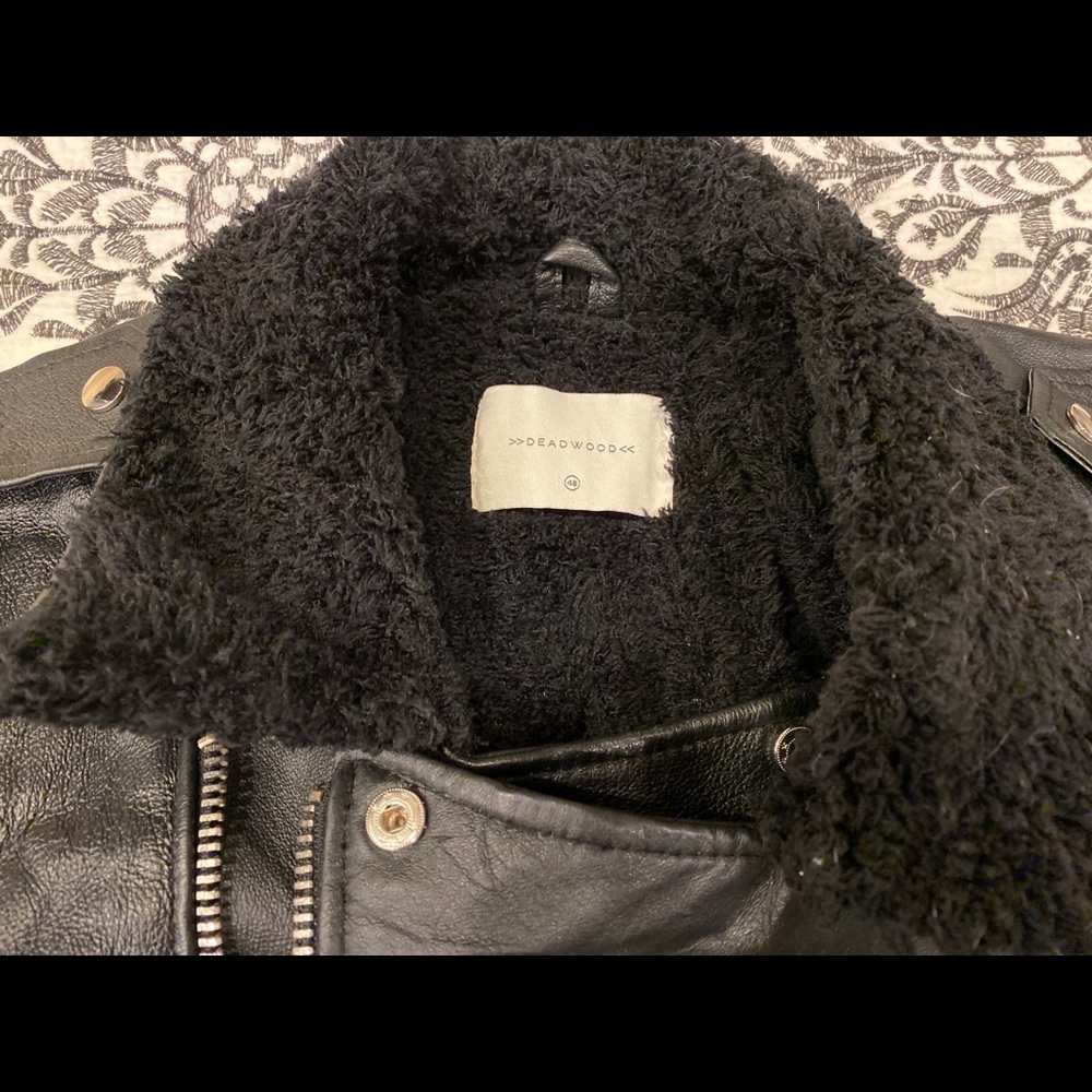 Deadwood Avery Recycled Men’s Leather Jacket | 48 - Picture 3 of 11